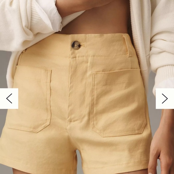 NWT Maeve/Anthropologie Colette Linen shorts in white. Size 27 - Picture 2 of 6